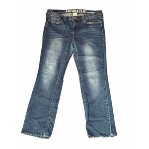Hydraulic Flare Jeans Women’s Size 14W Faded Blue Stretch Denim